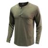 Men's Henley Shirts Long Sleeve Soft Casual Slim Fit Basic Stretch Breathable Henley T-Shirt Workout Moisture Wicking Athletic Tops Tee for Male