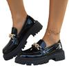 Large Size Mary Jane Shoes Spring and Autumn New Shallow Mouth Round Head Thick Sole Out Fashion Single Shoes Women