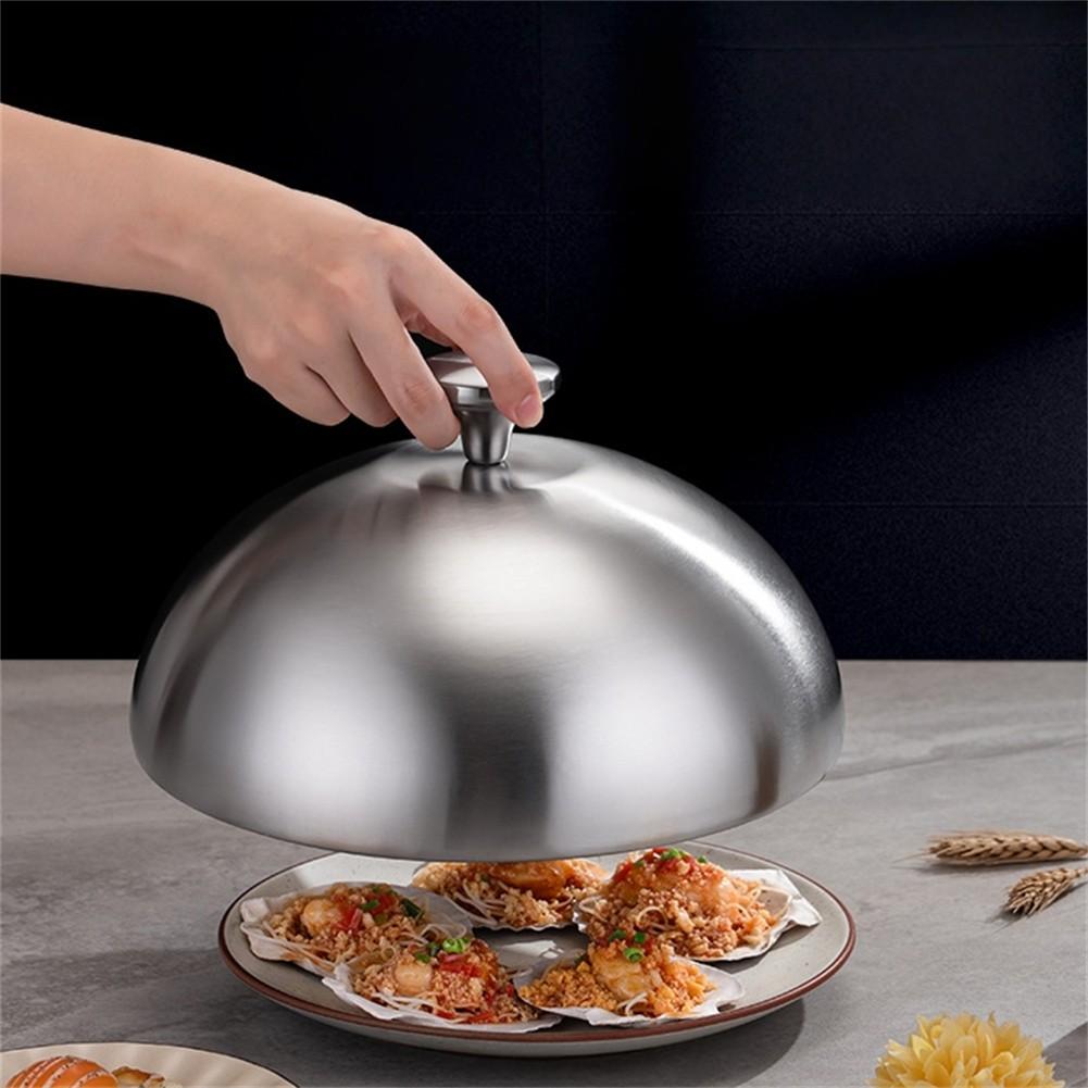 Metallkuppel Speisenabdeckung Edelstahl Tellerdeckel zum Kochen und Schutz
