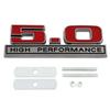 5.0 Car Sticker Alloy Front Grille Badge for  Transit Fiesta Focus Mondeo Kuga Ranger Mustang F150 Escape Accessories