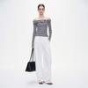 GIOVANNI VALENTINO Women's Striped Off-Shoulder T-Shirt