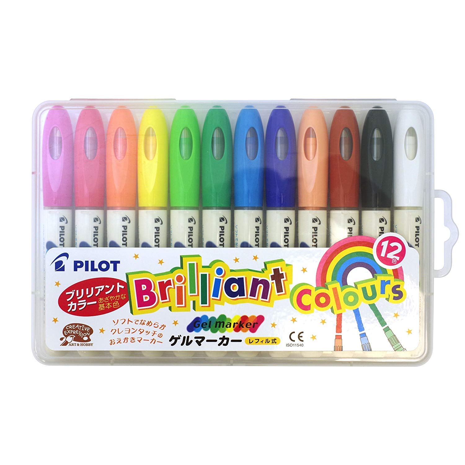 

Pilot Gel Markers Brilliant Color Set AW-GM8-S12P 12-Color
