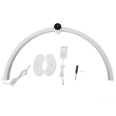 Half Moon Desk Lamp 27 Inch 40W 3000 To 6000K Dimmable Half Moon Nail Light with LED Clock Display