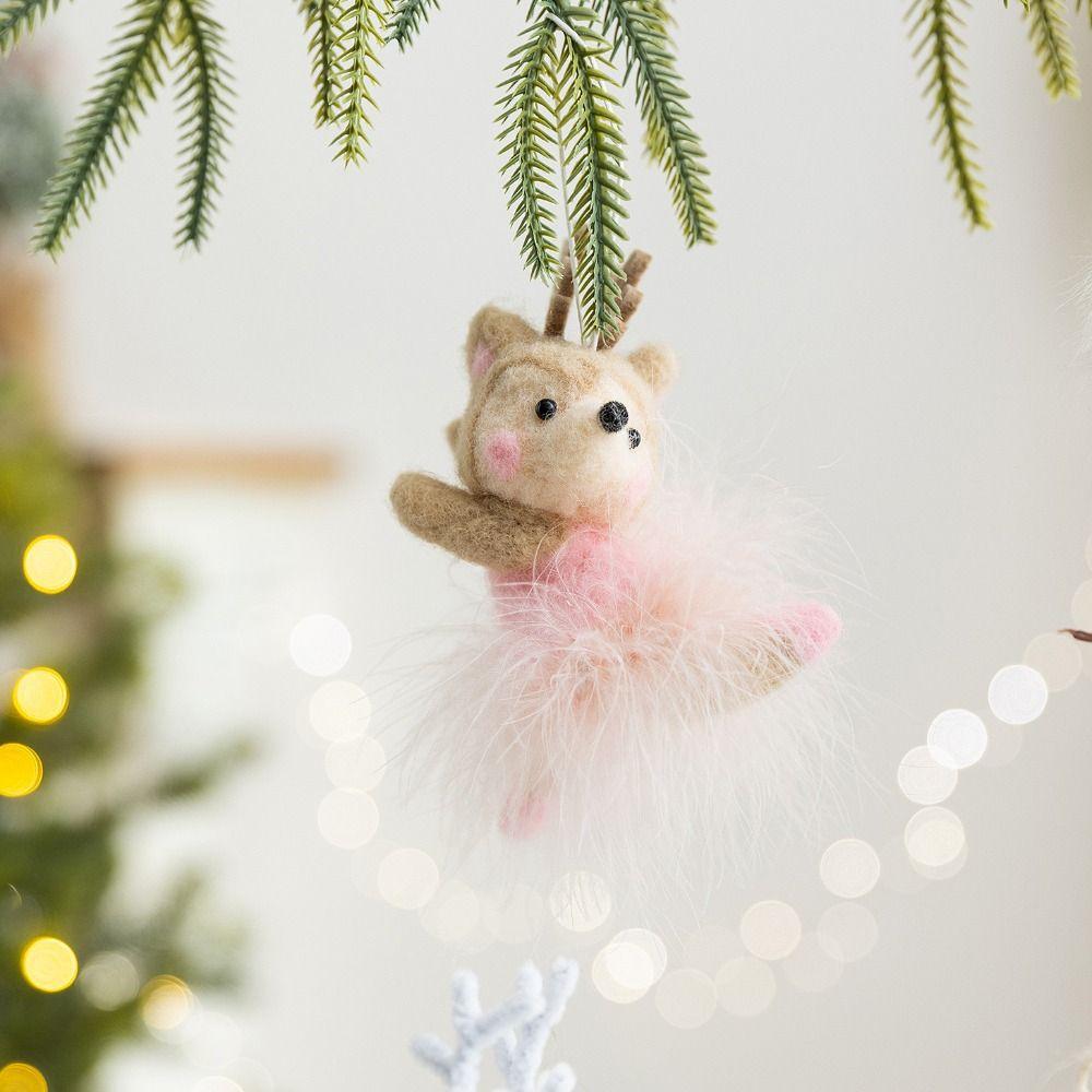 Sled Mouse Xmas Tree Pendants Cartoon Christmas Doll Pendant Cute Simulation Owl Ornament  Gift