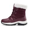 Plus-Size Women's Waterproof Winter Snow Boots, Warm Fleece-Lined, Long Tube Design, Outdoor Sports Fashion.