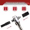 Telescopic 72-Tooth Three-in-One Quick Release Ratchet Wrench for Auto Repair
