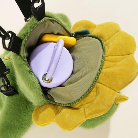 Wearable Plush Animal Backpack Realistic Panda Raccoon Stuffed Toy Soft Zoo Themed Gift for Children