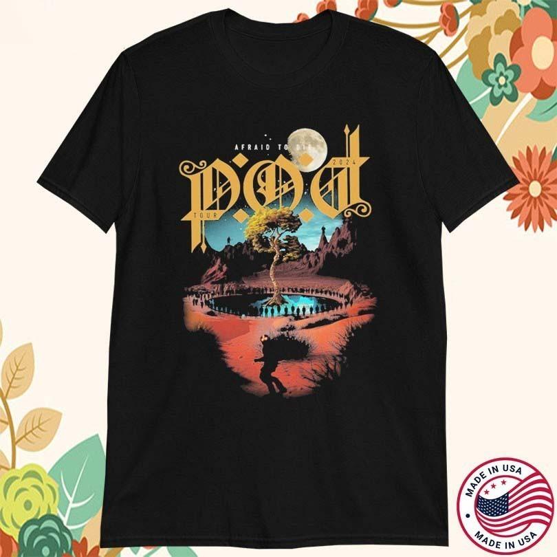 POD Футболка с надписью Payable On Death Pod Afraid To Die World Tour 2024 BT1559 Унисекс XXL