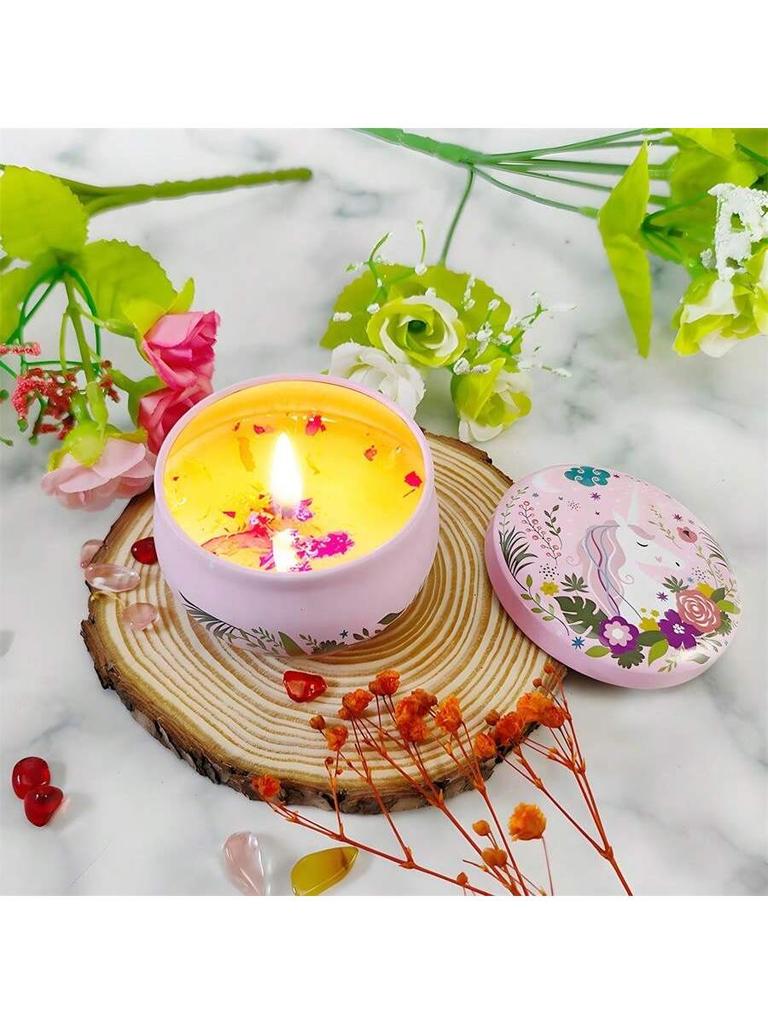 1pc Handmade DIY Jarred Scented Candle, Home Bedroom Air Freshener Ornament, Ethnic Series, Plant Fragrance