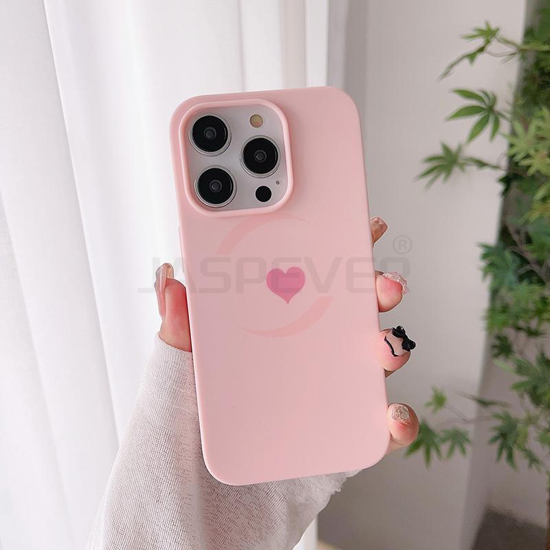Fashion Love Matte Silicone Soft Candy Color Case For iPhone 15 14 Plus 13 12 Mini 11 Pro Max SE 2022 2020 Ultra Thin Back Cover