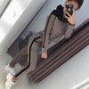 Hot Selling Autumn Women's Sweatshirt Set Mesh Patchwork Two Piece Outfit