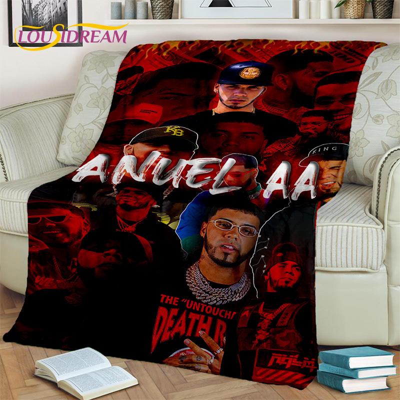 Hip Hopo dainininkas Free Anuel AA reperis pledas, minkštas plonas pledas namams, miegamajam, lovai, sofai, iškylai, kelionėms, biurui, vaikams