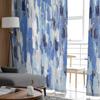 Brush Nostalgic Lines Bedroom Transparent Sheer Curtains Holiday Decoration Window Voile Tulle Curtain