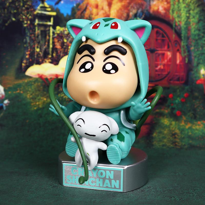 Crayon Shinchan Cos Garage Kit Pocket Monster Pikachu Toy Figurine Car Ornament