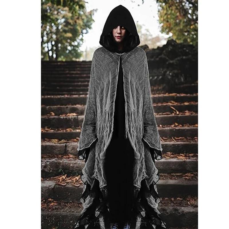 Halloween Cloak Witch Cloak Grim Reaper Costume Cloak Haunted House Costume Dress Up Horror Trick Costume Props