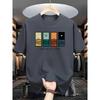 Summer Men's Comfortable Casual Loose Pattern Printed Sports Round Neck Short Sleeve T-shirt