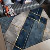 Modern Geometric Golden Edge Carpets for Living Room Light Luxury Rugs for Bedroom Soft Flannel Lounge Sofa Floor Mats Washable