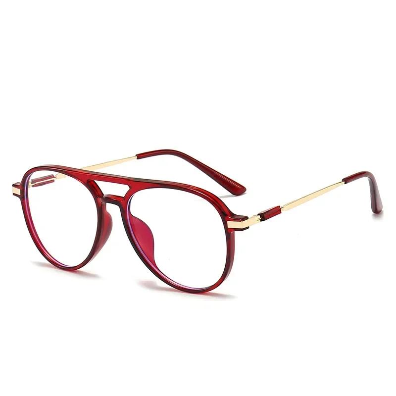 

Fashion HD Anti Blue Presbyopic Glasses Personalized Ultra Light Comfortable Toad Metal Frame Far Sight Eyeglasses 0 To +4.0 0