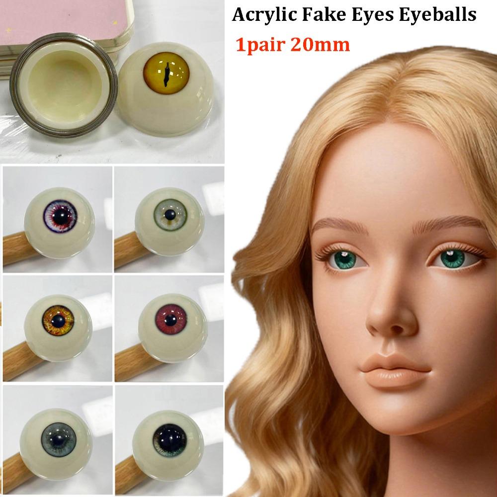 1pair 20mm Silicone Doll Simulation Eyeballs DIY Doll Making Crafts  For BJD Doll