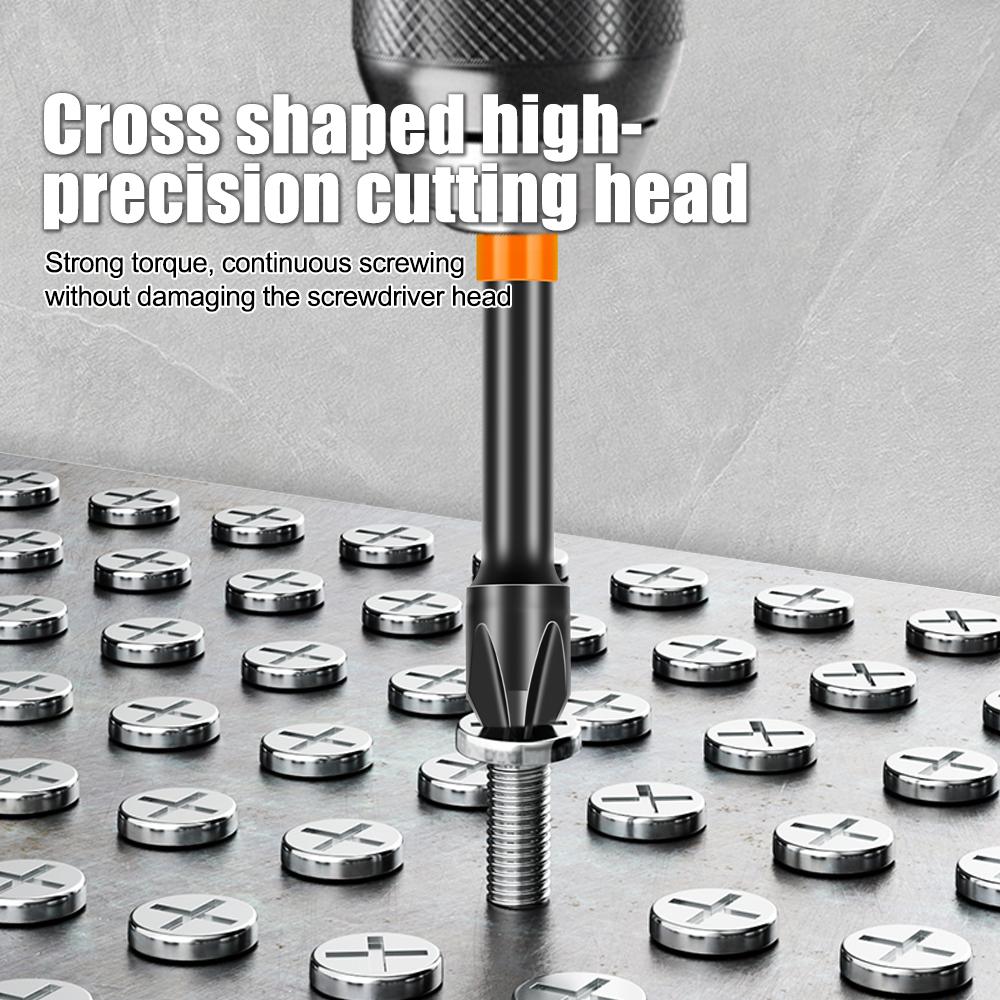 S2 Steel Electric Head High Hardness Magnetic Anti-slip Electric Drill Bit PH2 Strong Magnetic Cross Torque Head Screwdriver