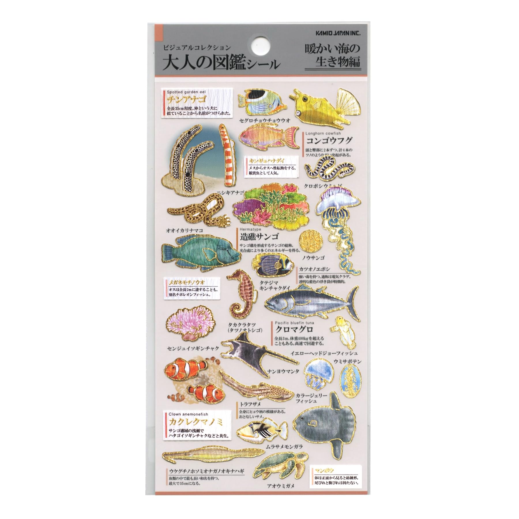 

Kamio Japan Stickers Adult Encyclopedia Stickers Warm Sea Creatures 228114