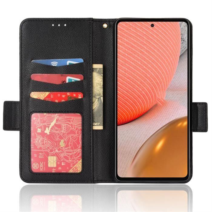Coque Pour Samsung Galaxy A53 5G 6.5" Etui Housse Téléphone noir étui Portefeuille PU à rabat case cover - Pour Samsung A53 5G