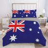 Zestaw poszwy na kołdrę z nadrukowaną flagą narodową Australii Zestaw pościeli z mikrofibry na wszystkie pory roku, miękki i oddychający Do sypialni, pokoju w akademiku