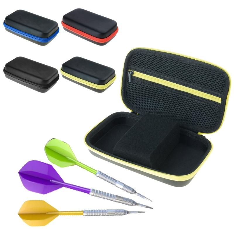 Dart Case, Hard Shell Storage Dart Case, Dart Storage Bag for Soft Steel Dart Tip, Shafts and Flights with Zippers Lock