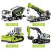 Senbao Construction Vehicle Building Block Set: Excavator, Mixer, Truck, Bulldozer, Crane Assembly Toy for Boys.