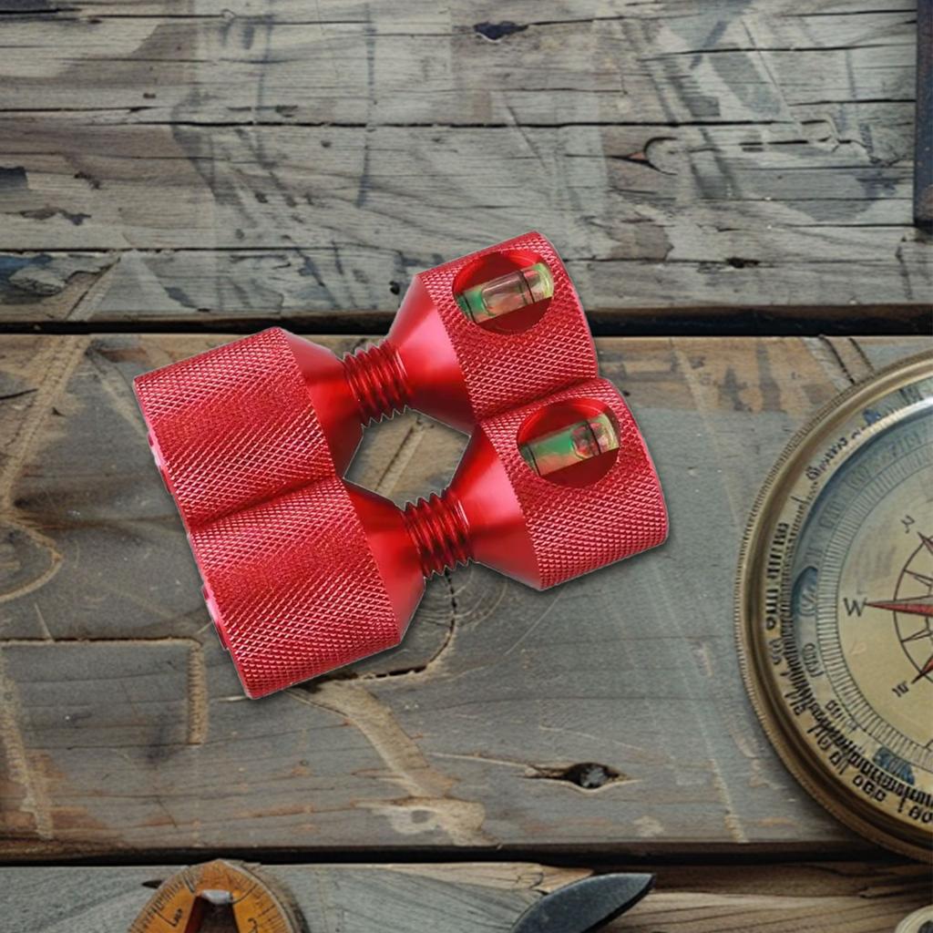 2 Piece Aluminum Alloy Flange Alignment Pins with Built In Level Tool for Precise Mechanical Construction and Pipe Fitting