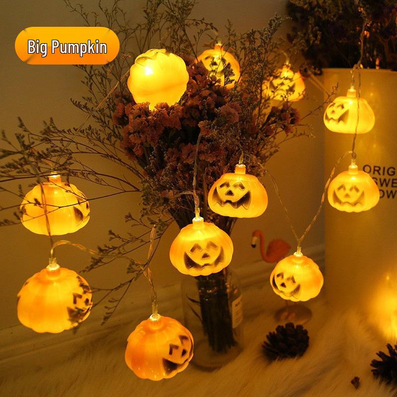 Halloween LED Fairy Lights: Pumpkin, Skeleton, Ghost & Hand Decorations for Indoor Ghost Festival Ambiance