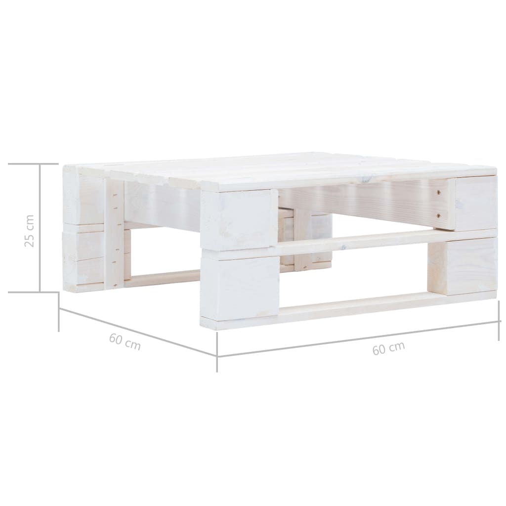 Outdoor Ottoman Pallet Design White Wood