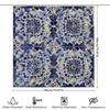 Vintage Blue White Floral Shower Curtain Polyester Fabric Waterproof Bathroom Decor Home Kitchen Decoration
