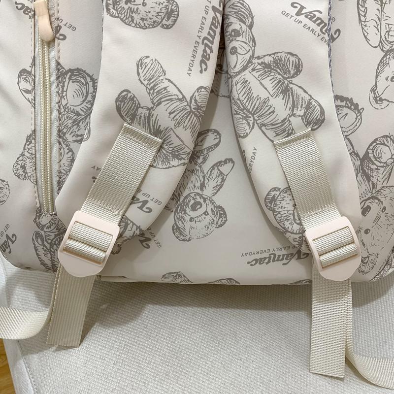 Skolväska Kvinnlig College Student Casual Tryckt Ryggsäck