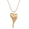 New brushed love snake bone chain long pendant women's simple high-end heart-shaped versatile long necklace