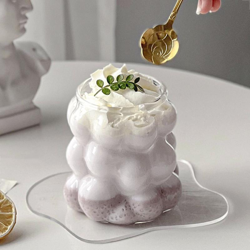 Cold Coffee Cups Latte Coffee Glass Juice Milk Water Cup Clear Water Bottle Glasses for Drinks Kitchen Desk Accessorie