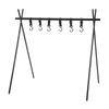 Camping Hanging Rack 6kg Load Bearing Aluminum Alloy Hanging Rack Portable Cookware Hanging Rack Camping with 6 Hook