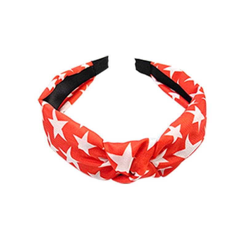 Bohemian Style Wide Knotted Fabric Headband for Women