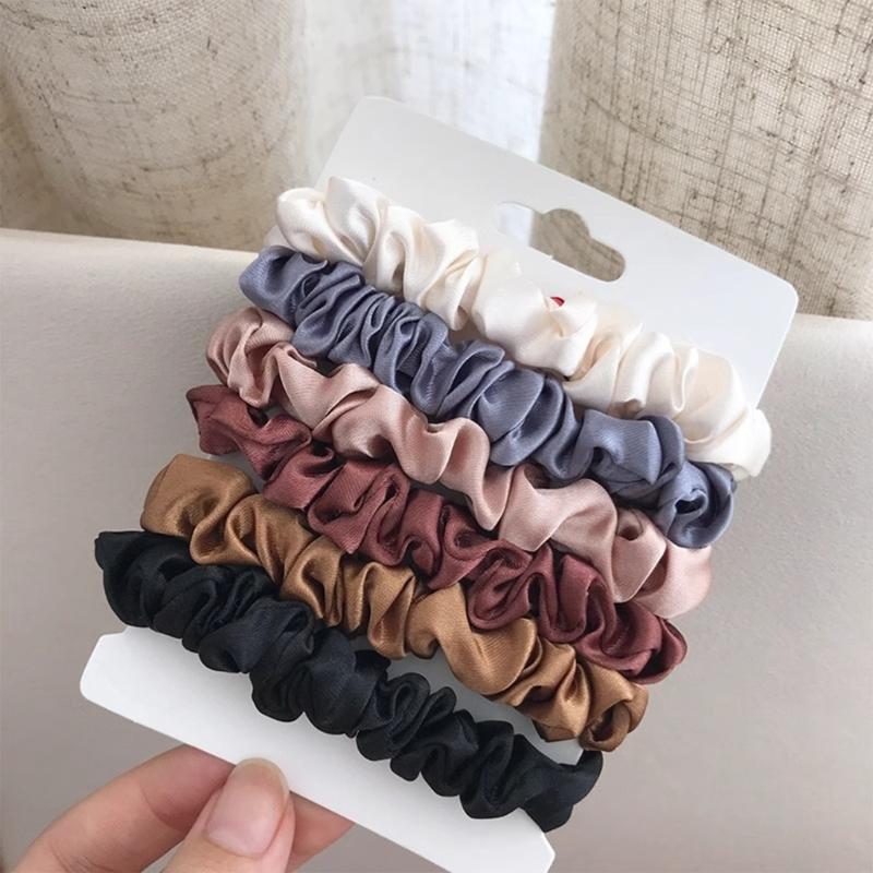 Silk Like Hair Rope Hair Bun Scrunchies Elastic Hair Rope Big Hair Scrunchy HairBands Female Accessories