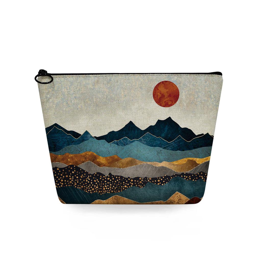 Women Landscape painting Print Cosmetic Bag Toiletries Organize Travel Storage Case 6753