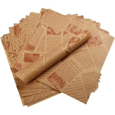 100/200 Pcs Safe Oil-Proof Paper for Wrapping Burger Bread Fried Food Sandwich Packaging Fryer Air Baking Paper Kitchen Tools