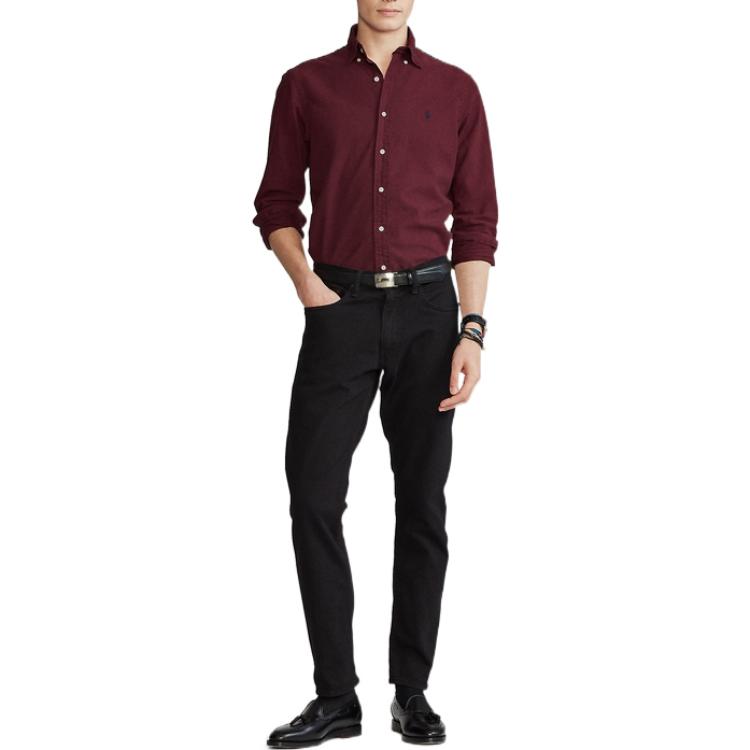 Polo Ralph Lauren Solid Logo Embroidered Long Sleeve Shirt Men shirts MNPOWOV16821745-600