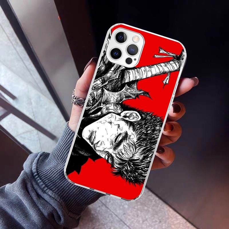 G-Guts B-Berserks Anime Phone Case For iPhone 17 Air 11 13 Mini 14 15 Plus 16 12 Pro Max 16E SE 7 8 Pattern Soft TPU Back Cover