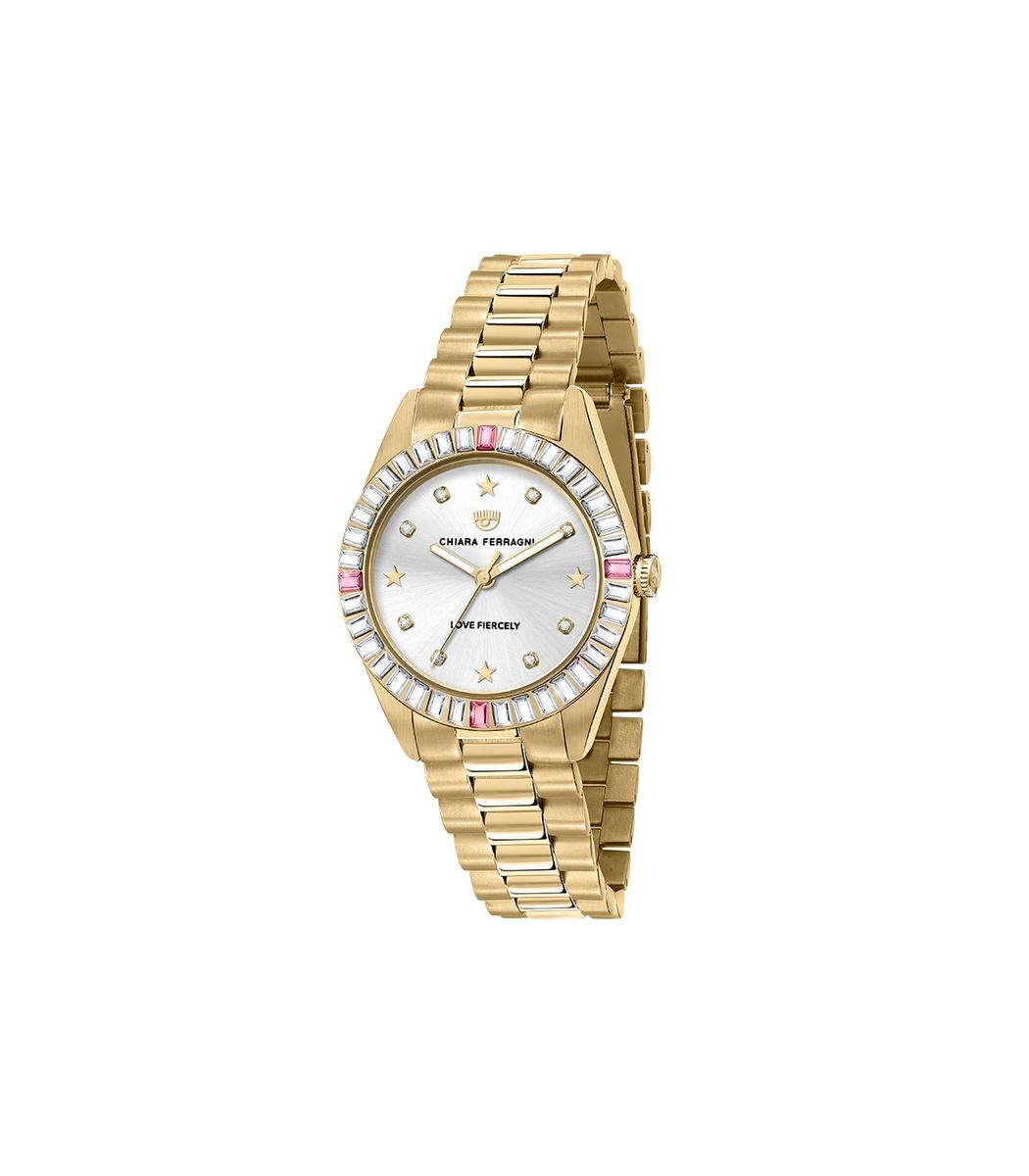 Super Merchant Herren Silber Uhr Chiara Ferragni R1953100503. Quarz, Farbe Kobieta.
