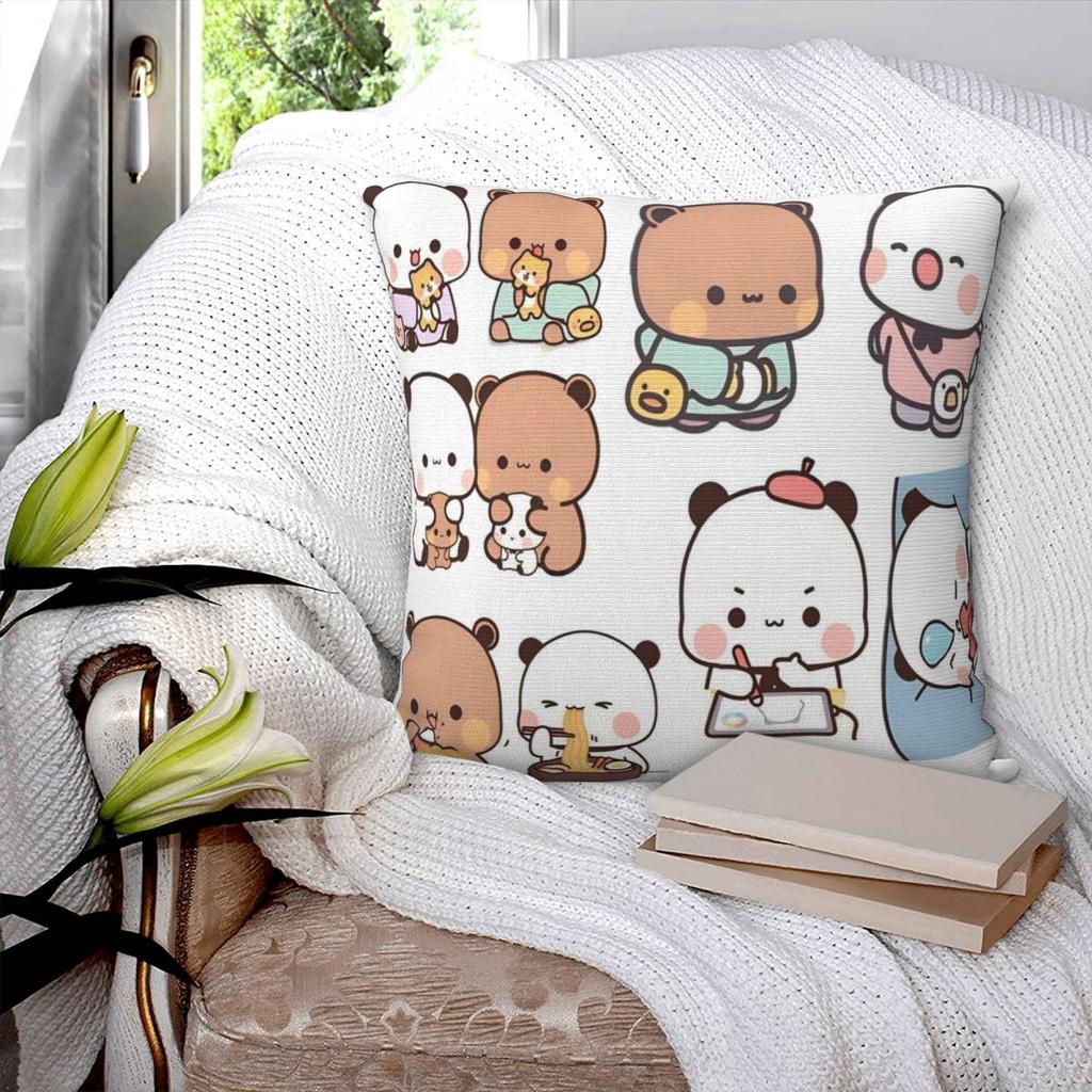 Bubu Dudu Cute Cartoon Bear Character Pillow Cover Kawaii Panda Cushion Cover Soft Pillow Case Pillowcases For Sofa Bedroom