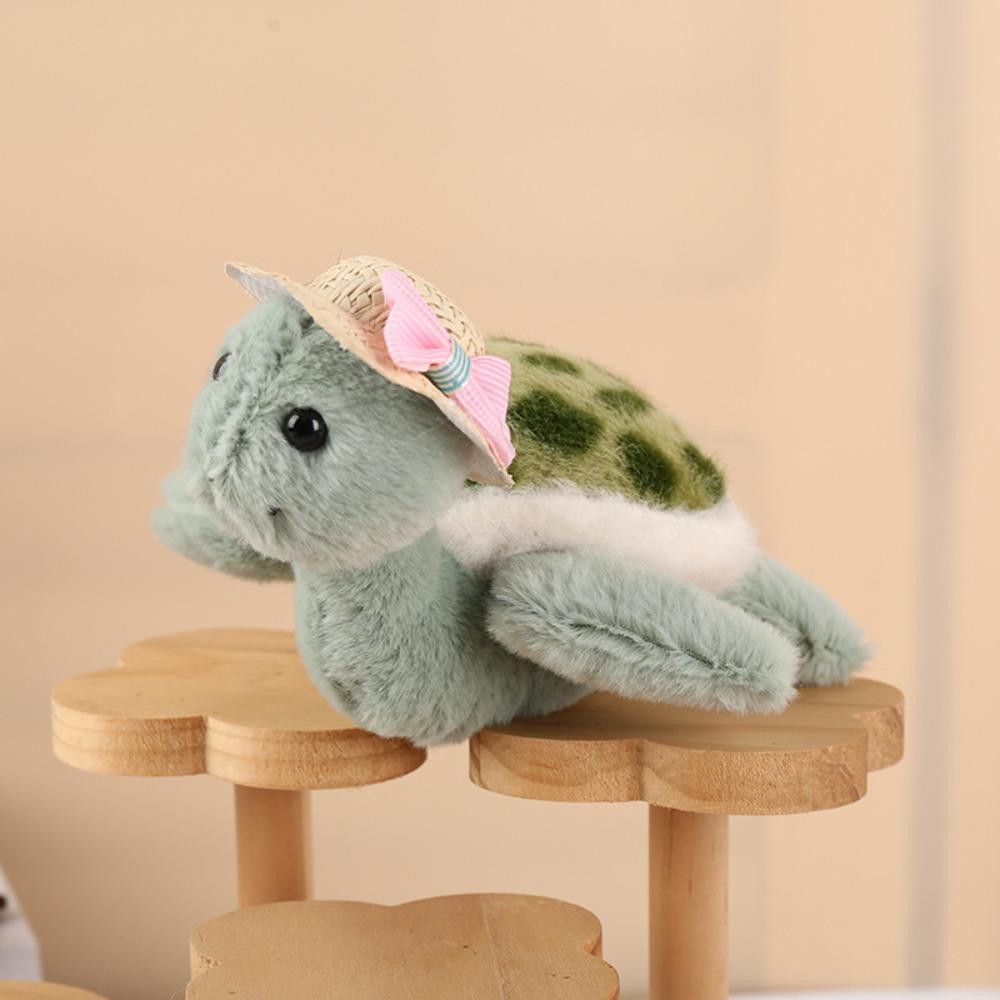 

PP Cotton Turtle Plush Keychain Cartoon Animal Plush Turtle Pendant Cotton Soft Green Doll Key Ring Couple Girl Kids Gift розовый