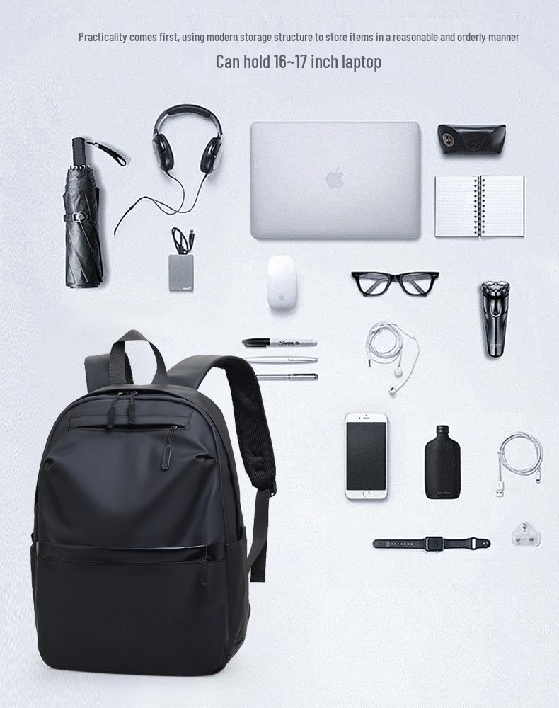 Men's Casual Waterproof Backpack - Large Capacity for College, Business & Outdoor Use