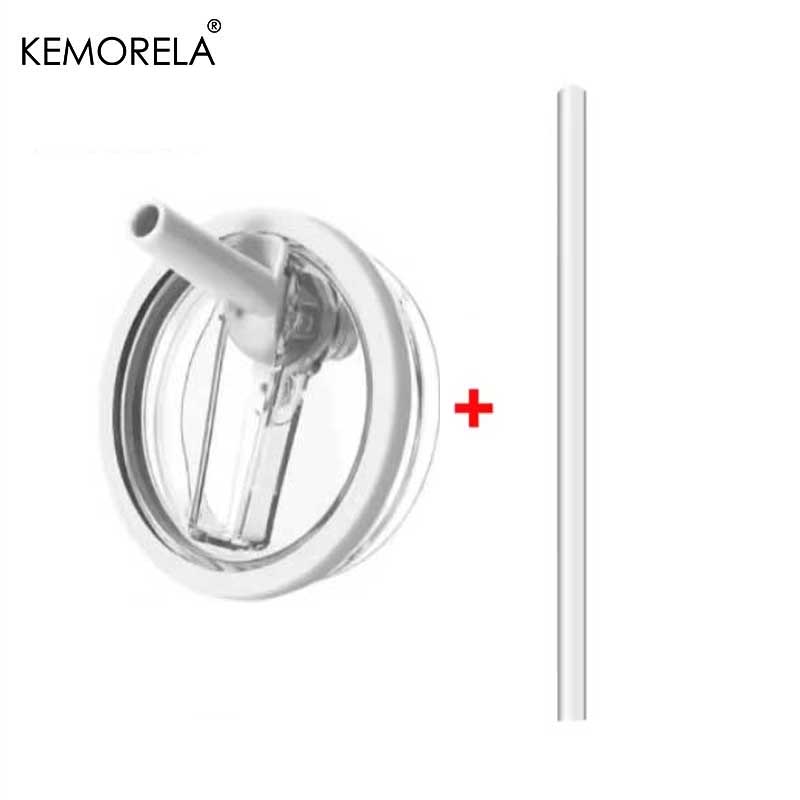 40oz Flip Straw Leak Proof Lid for 2.0 Tumbler Lid Replacement for Car Cup Accessories Straw Cover Cleaning Brush with Straw