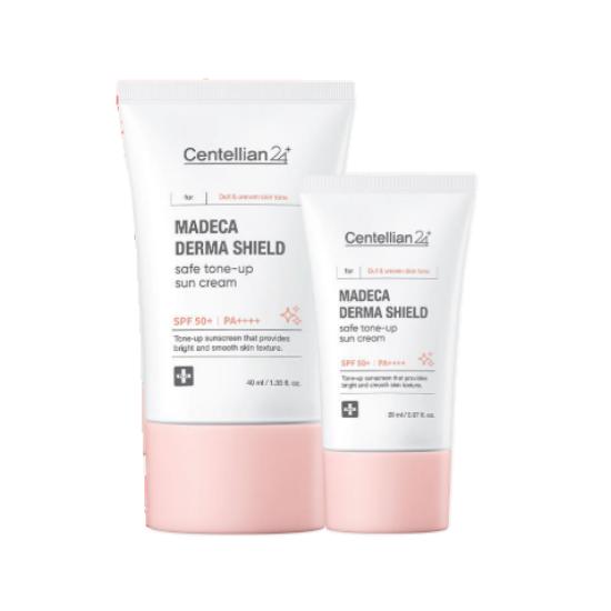 Centellian24 Madeca Derma Shield Safe Tone-Up Sunscreen SPF Tone Correcting UV Protection 40ml + 20ml Duo Set
