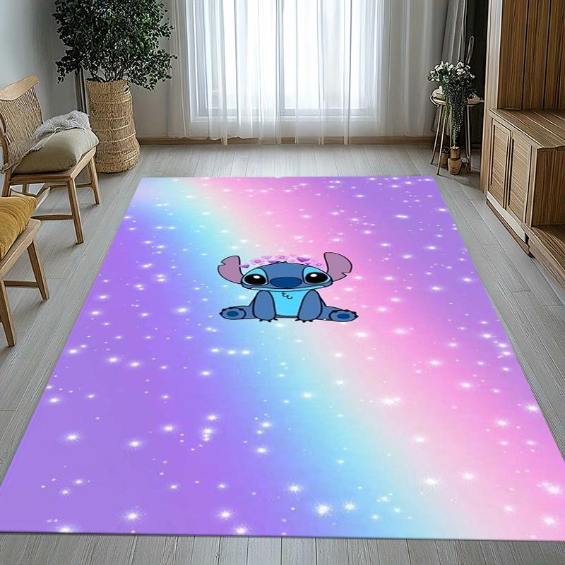 Covor Kawaii Monstru Cusătură S Desen Animat Non-Alunecos pentru Sufragerie, Covor Moale pentru Dormitor, Cameră de Joacă Copii, Canapea, Decor Casă Preș Cadou